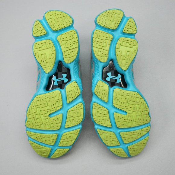 Under Armour Ladies 6.5 Micro G Gray White 4D Foam Running Sneakers 1236543-100 - Picture 9 of 12